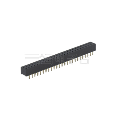 Pitch 2.00mm 180° 双排 DIP U型排母 2X26P 黑色 镀全金G/F